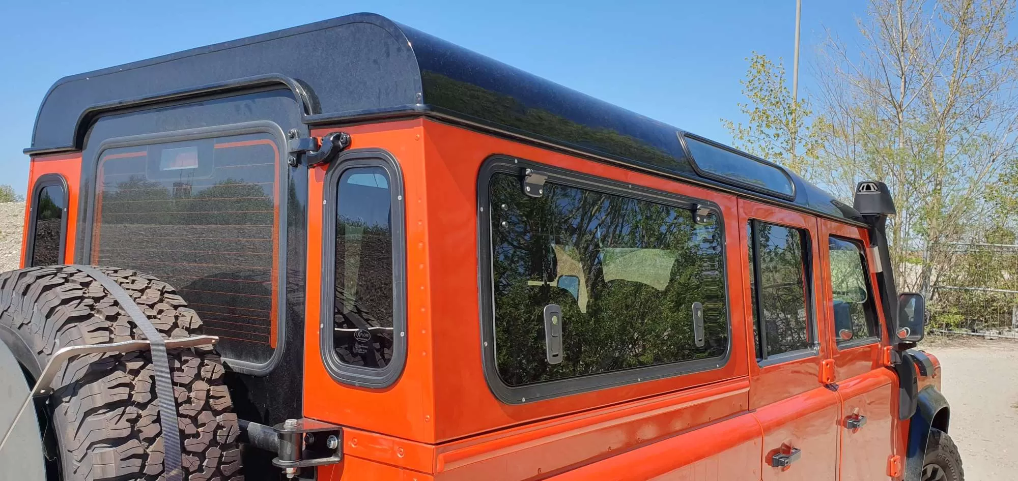 Explore Glazing Land Rover Defender aluminium framed Quarter window