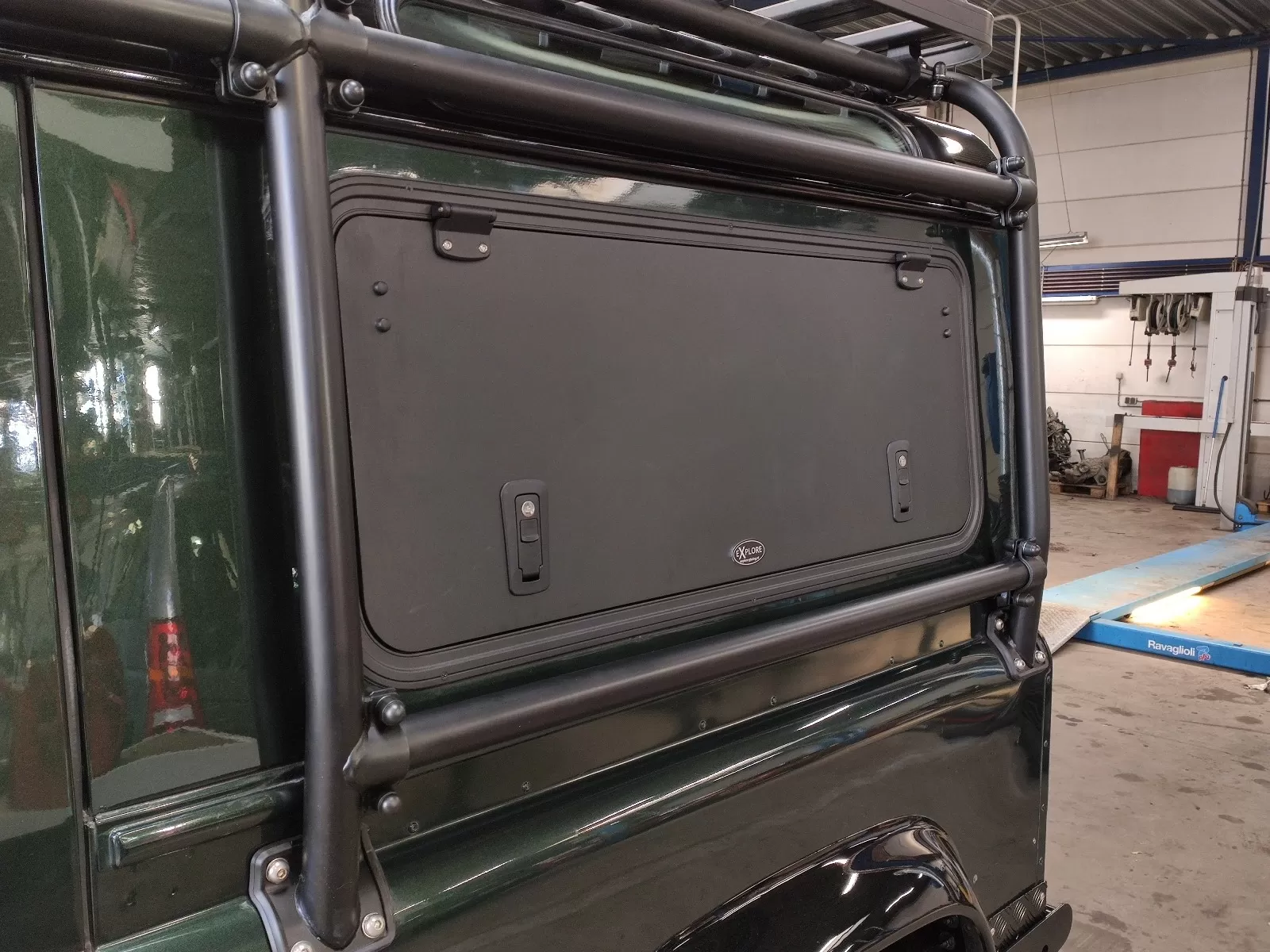 Explore Glazing Land Rover Defender gullwing window full aluminium version