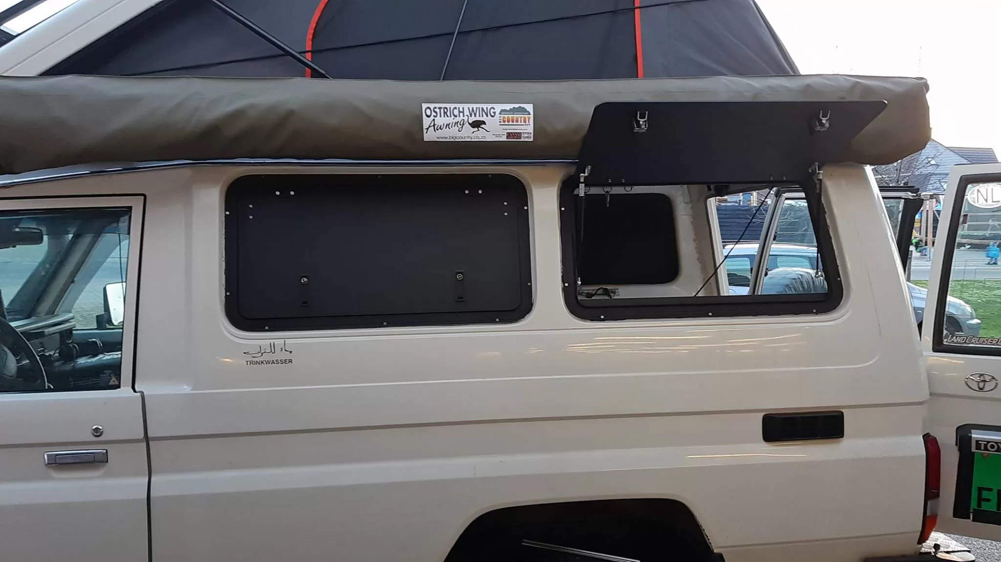 Explore Glazing Toyota Troop Carrier gullwing aluminium front and rear side
